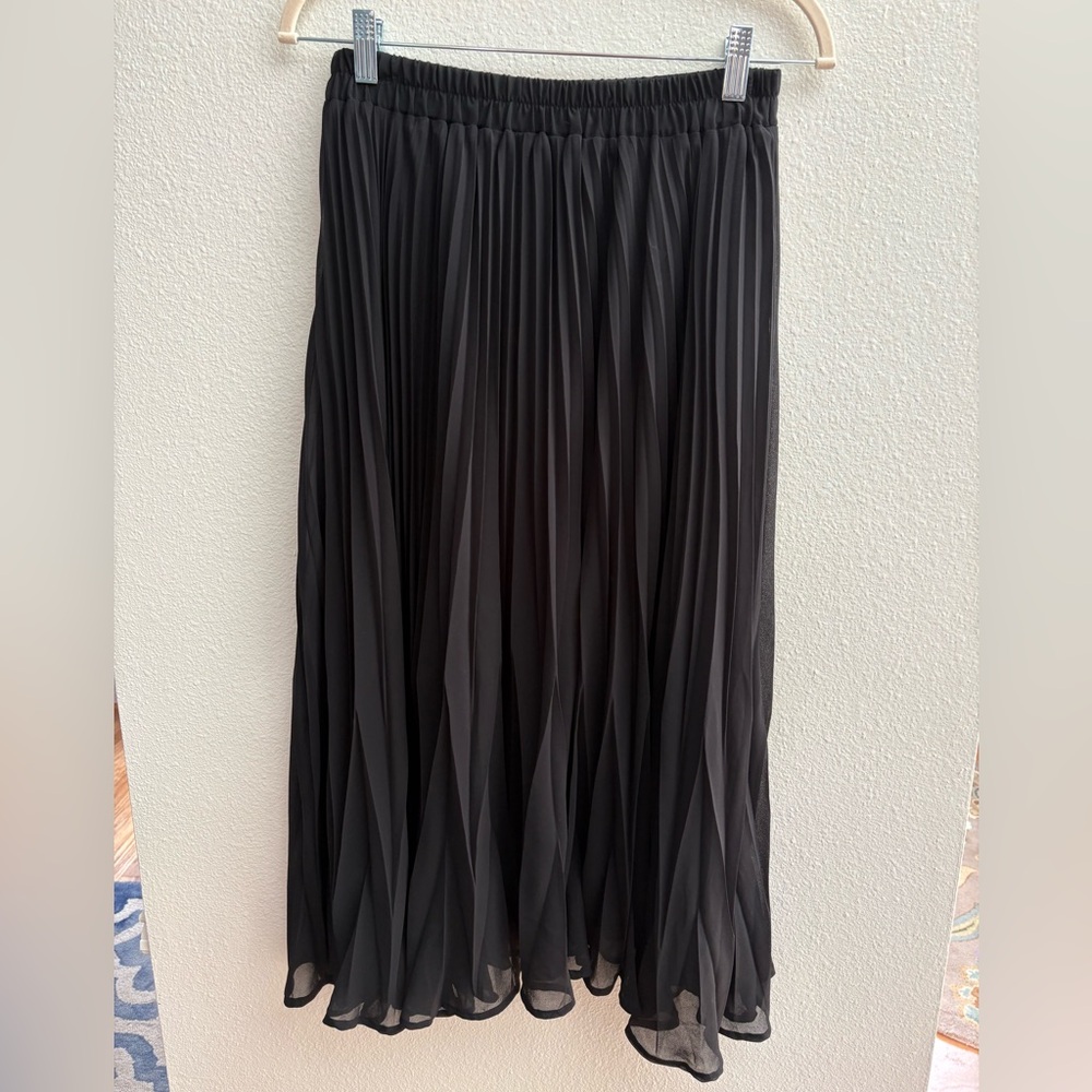 a new day Black A-Line Pleated Skirt, Black, Small